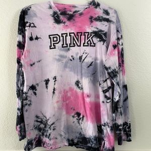 PINK Tie Dye Longsleeve shirt Medium
